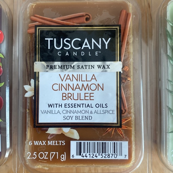Tuscany set of 3 wax melts with Ess oils. Each is 2.5 oz & has 6 cubes. NWT. - Picture 4 of 5